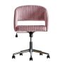 Murray Swivel Chair Pink Velvet