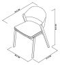 Vega Rustic Oak Ply Back Chair - Ivory Bonded Leather (Pair) by Bentley Designs | Style Our Home