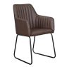 Lancia Dining Chair Vegan Leather Chestnut SET OF 2by Bluebone | Style Our Home