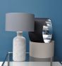 Grey and Silver Lined Drum Lampshade (20") By Libra | Style Our Home