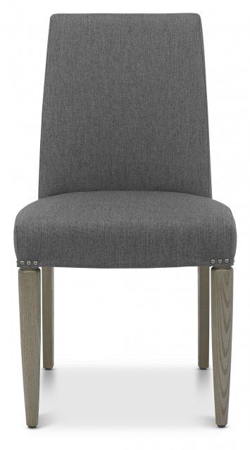 Monroe Silver Grey Upholstered Chair - Slate Grey Fabric (Pair) by Bentley Designs | Style Our Home