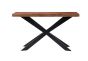 Hoxton Wooden Console Table With Metal Cross Legs by Indus Valley
