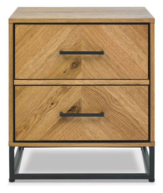 Riva Rustic Oak 2 Drawer Nightstand | Style Our Home