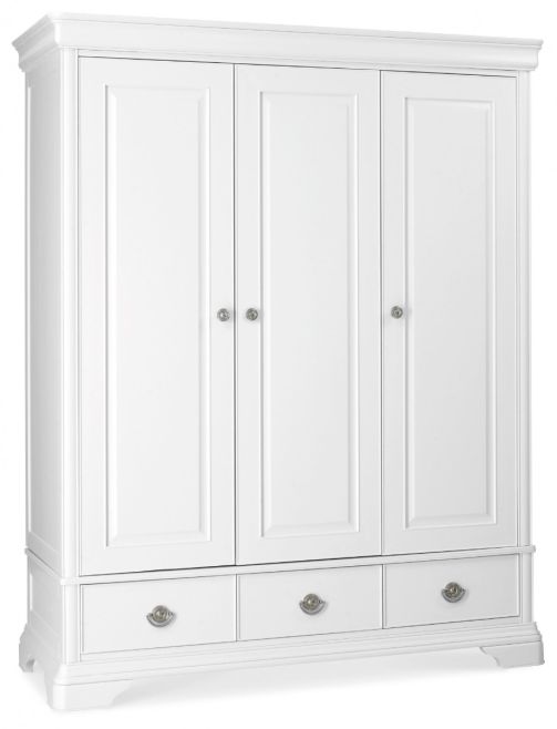 Chantilly White Triple Wardrobe - Style Our Home