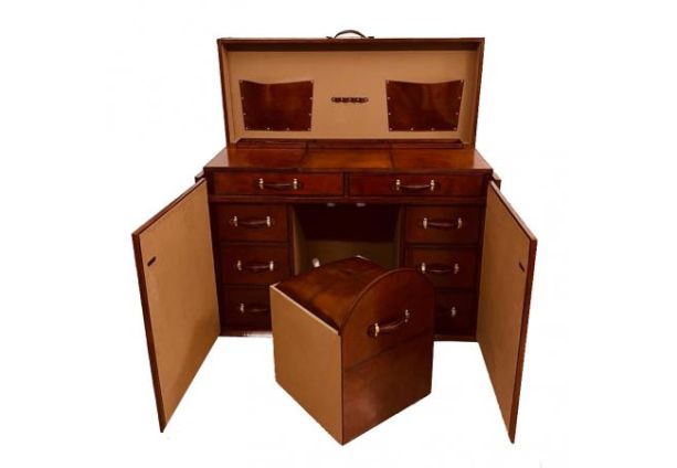 Handcrafted Leather & Brass Chest of Drawers - Cognac by Quirky Barn | Style Our Home