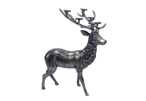 XL Deer Candlelight Holder in Antique Brass Finish by Quirky Barn | Style Our Home