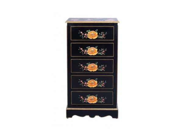 Black Lyre Bird Design 5 Drawer Cabinet by Quirky Barn | Style Our Home