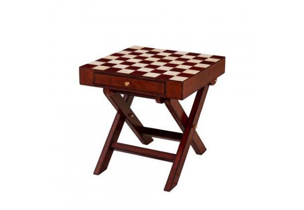 Handcrafted Leather Chess Set With Table - Cognac by Quirky Barn | Style Our Home