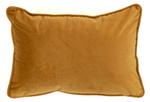 Velvet Piped Cushion Cognac Size by Malini | Style Our Home