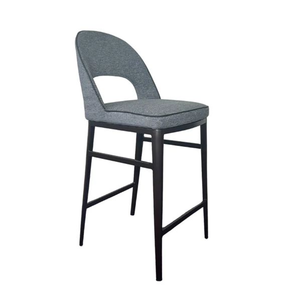 Verna Bar Stool - Enzimi Dark Grey and Dark Bronze by Tommy Franks | Style Our Home