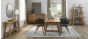 Camden Rustic Oak 4-6 Seater Table & 4 Arm Chairs in Dark Grey Fabric by Bentley Designs | Style Our Home