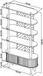 Monroe Silver Grey Open Display Unit by Bentley Designs | Style Our Home