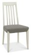 Bergen Grey Washed Oak 4-6 Seater Table & 4 Slat Back Chairs in Titanium Fabric by Bentley Designs | Style Our Home