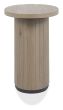 Vega Grey Oiled Oak & Peppercorn Oval Lamp Table by Bentley Designs | Style Our Home