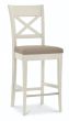 Montreux Washed Oak & Soft Grey X-Back Bar Stool - Bonded Leather (pair) - Style Our Home