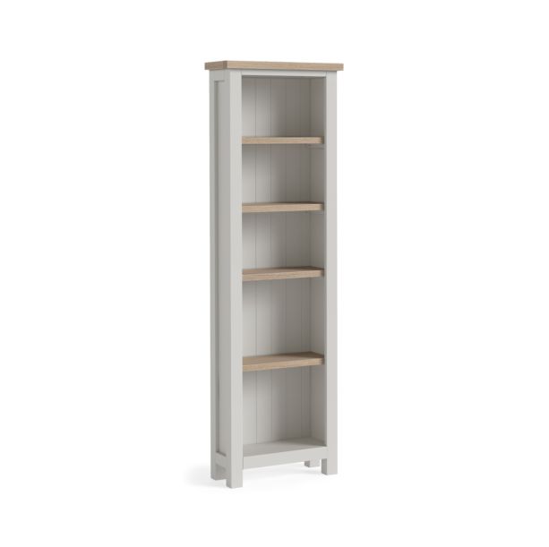Modern Country Light Grey Slim Bookcase by Condell/Global Home Group | Style Our Home