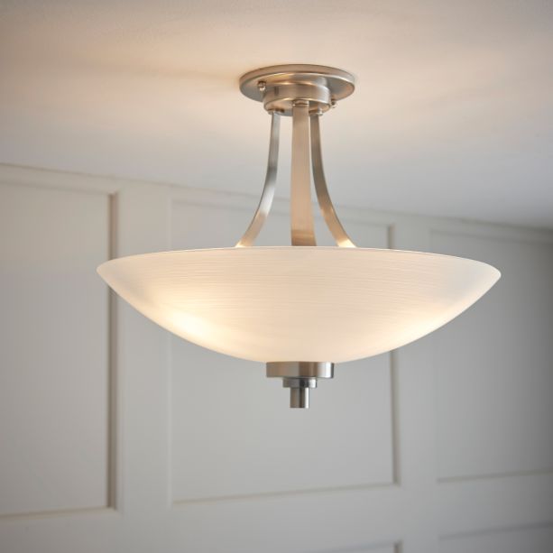 Wellesano Ceiling Lamp Satin Chrome by Gallary Living | Style Our Home