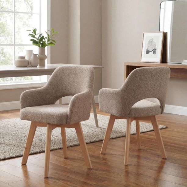 Belvedon Swivel Dining Chair (2pk) by Shankar | Style Our Home