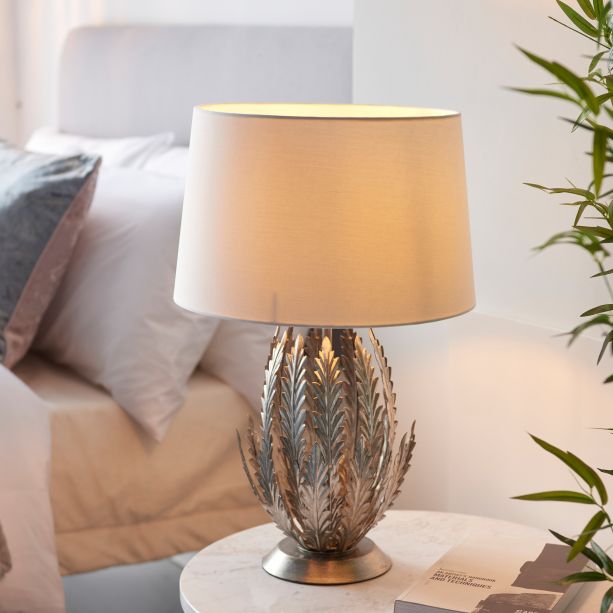 Delphano 1 Table Lamp Silver Leaf by Gallary Living | Style Our Home