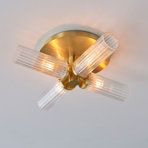 Talano Bathroom 4 Ceiling Light Brass by Gallary Living | Style Our Home