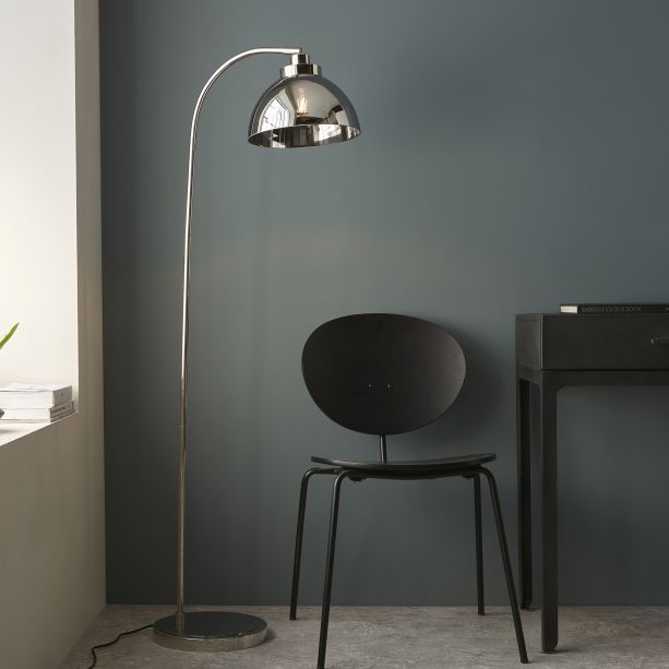 Caspano Floor Lamp Nickel by Gallary Living | Style Our Home