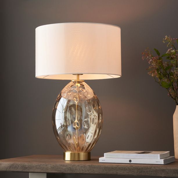 Elinano Dimple Table Lamp Champagne by Gallary Living | Style Our Home