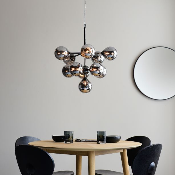 Oscano 11 Pendant Light Black Chrome by Gallary Living | Style Our Home