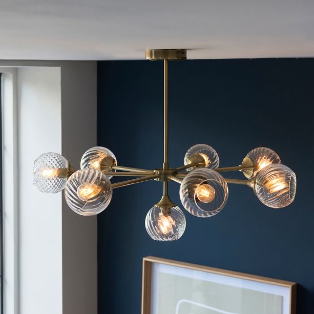 Allegrano 8 Pendant Light Antique Brass by Gallary Living | Style Our Home