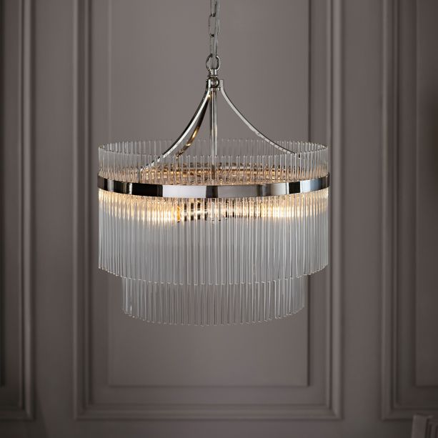 Mariettano 5 Pendant Light Bright Nickel by Gallary Living | Style Our Home