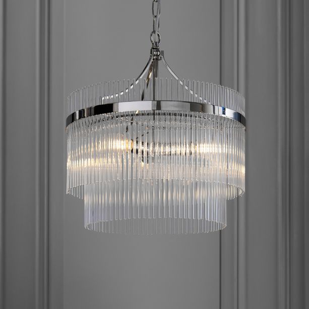 Mariettano 3 Pendant Light Bright Nickel by Gallary Living | Style Our Home