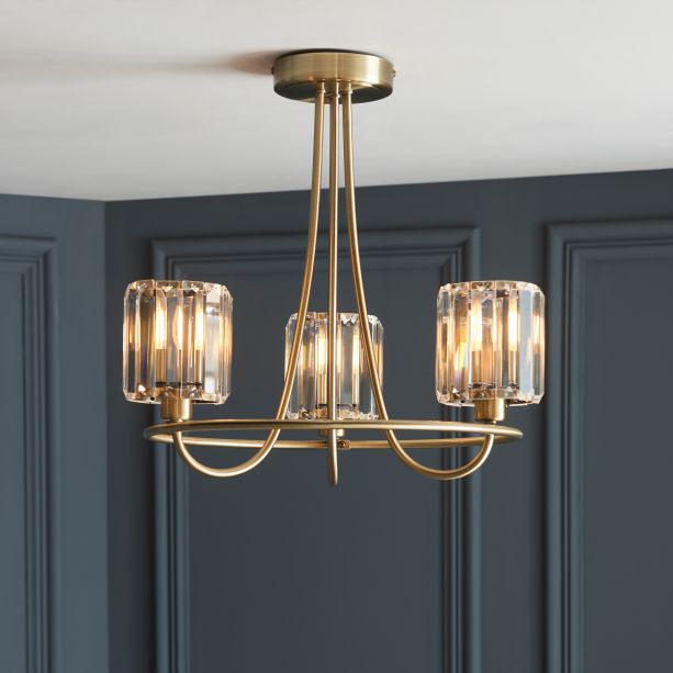Berenano 3 Ceiling Light Antique Brass by Gallary Living | Style Our Home