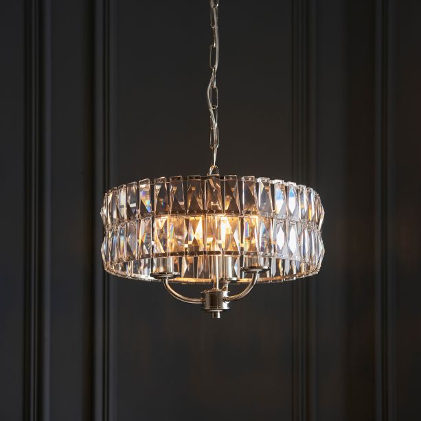 Cliftano 3 Pendant Light Bright Nickel by Gallary Living | Style Our Home