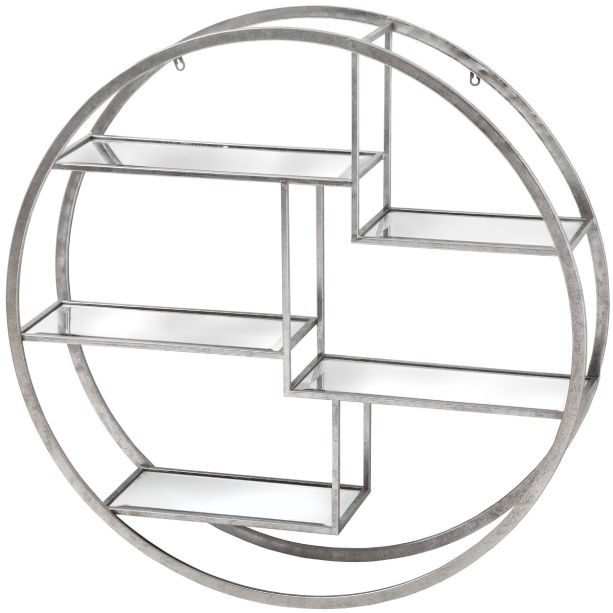 Large Circular Silver Wall Hanging Multi Shelf by Hill Interiors | Style Our Home