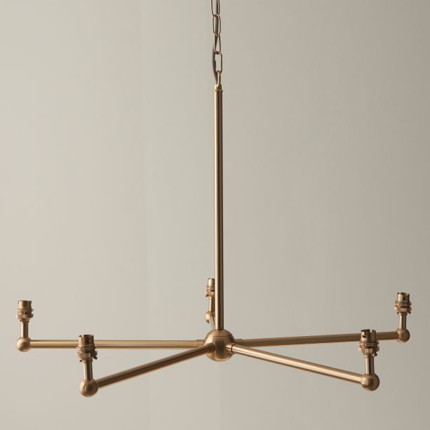 Santiagano 5 Pendant Light Fitting Brushed Brass by Gallary Living | Style Our Home