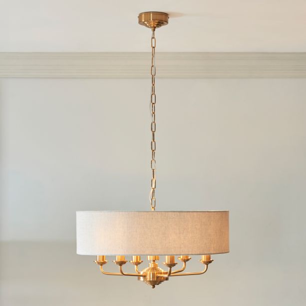 Highclano 6 Pendant Light Vintage Brass by Gallary Living | Style Our Home