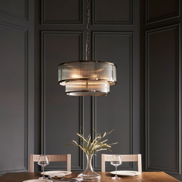 Ridgano 5 Pendant Light Antique Brass by Gallary Living | Style Our Home