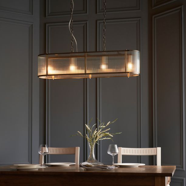 Ridgano 4 Pendant Light Fitting Antique Brass by Gallary Living | Style Our Home