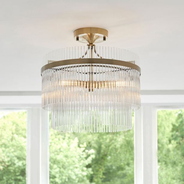 Mariettano 3 Ceiling Light Antique Brass by Gallary Living | Style Our Home