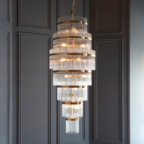 Mariettano Grand 21 Pendant Light Antique Brass by Gallary Living | Style Our Home