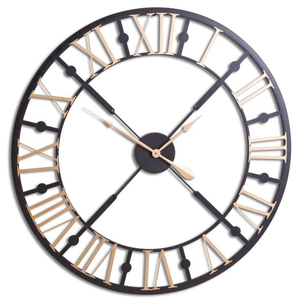 Black And Gold Skeleton Clock by Hill Interiors | Style Our Home