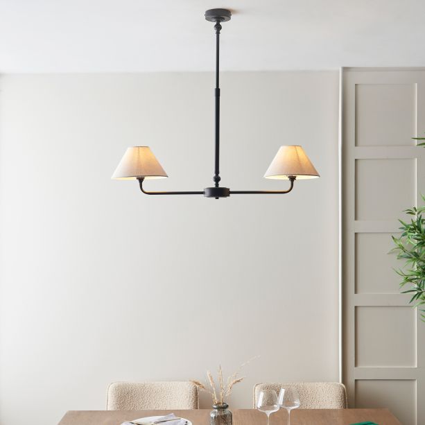 Lillano 2 Pendant Light Matt Black by Gallary Living | Style Our Home