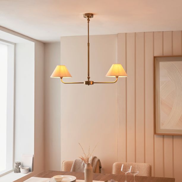 Lillano 2 Pendant Light Antique Brass by Gallary Living | Style Our Home