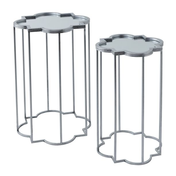 Quarter Foil Mirrored Set Of Two Side Tables by Hill Interiors | Style Our Home