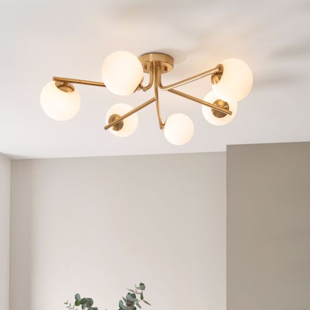 Aarono Ceiling Light Brushed Aged Brass by Gallary Living | Style Our Home