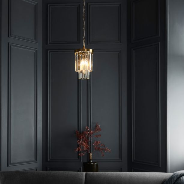 Conastano 1 Pendant Light Brushed Aged Brass by Gallary Living | Style Our Home