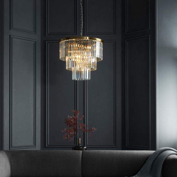 Conastano 7 Pendant Light Brushed Aged Brass by Gallary Living | Style Our Home