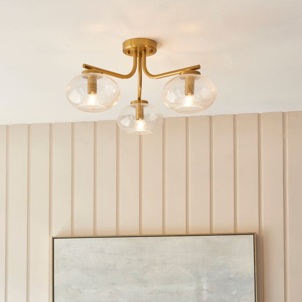 Jacobano 3 Ceiling Light Warm Brass by Gallary Living | Style Our Home