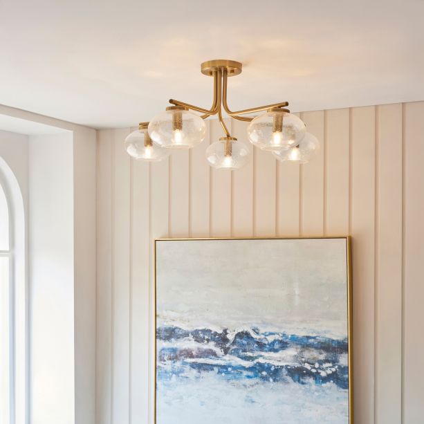 Jacobano 5 Ceiling Light Warm Brass by Gallary Living | Style Our Home