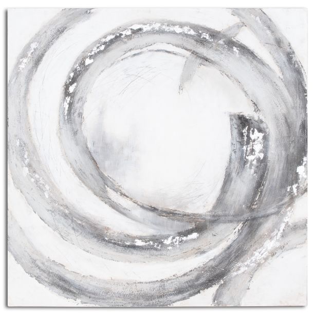 Galaxy Silver And Grey Hand Painted Canvas by Hill Interiors | Style Our Home  