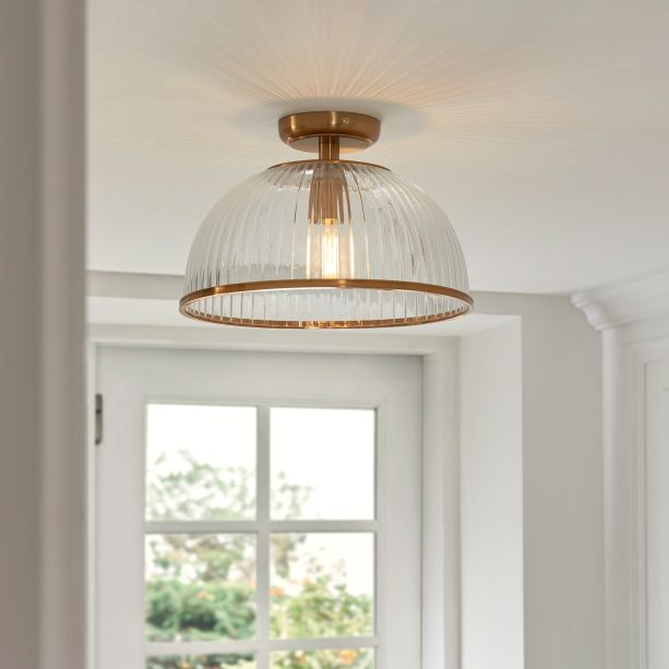 Somersano Domed Ceiling Light Vintage Brass by Gallary Living | Style Our Home